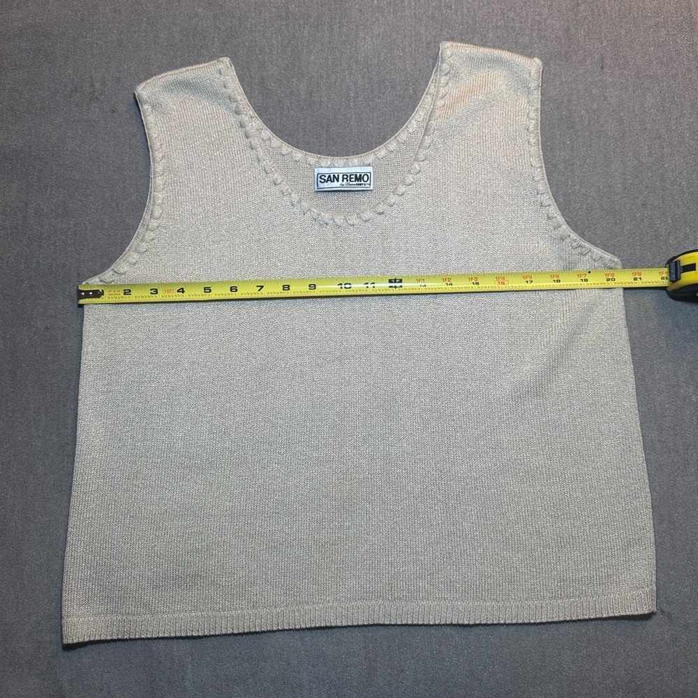 90s Vintage San Remo Knit Tank Top - Picture 5 of 7